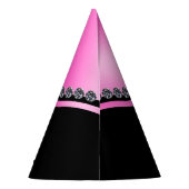Funkelnd Diamanten und rosa Bow Brautparty Partyhütchen (Rückseite)