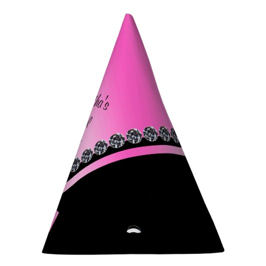 Funkelnd Diamanten und rosa Bow Brautparty Partyhütchen (Rechts)