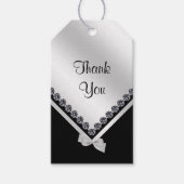 Funkelnd Diamanten und Silver Bow Brautparty Geschenkanhänger (Vorderseite)