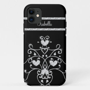 Funkelnd Diamanttiara-Herzen iPhone 5 Fall 11 Hülle