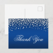 Funkelnd Diamond Confetti Deep Blue Ombre Vielen D Postkarte (Vorne/Hinten)