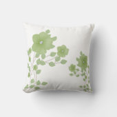 Funkelnd Diamond Gem Green Blume Kissen (Vorderseite)