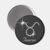 Funkelnd Diamond Taurus Magnet (Vorderseite/Rückseite)