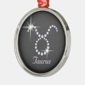 Funkelnd Diamond Taurus Ornament Aus Metall (Links)