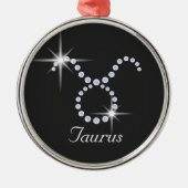 Funkelnd Diamond Taurus Ornament Aus Metall (Vorne)