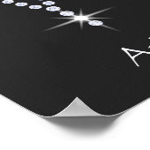 Funkelnd Diamonds Aries Zodiac-Symbol Poster (Ecke)