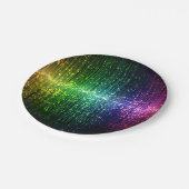 Funkelnd Disco Tinsel Pappteller (Schrägansicht)