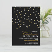 Funkelnd Dots Weihnachtsbüros Party Einladung (Stehend Vorderseite)