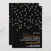 Funkelnd Dots Weihnachtsbüros Party Einladung (Vorne/Hinten)