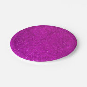 Funkelnd Druck des rosa Imitats des Pappteller (Schrägansicht)