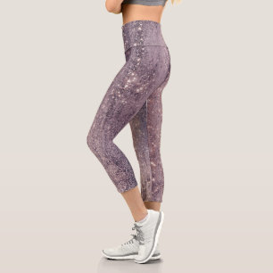 Funkelnd Dusty Rose Girly Glam Capri Leggings