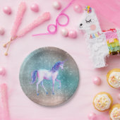 Funkelnd Einhorn Pappteller (Party)