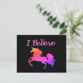 Funkelnd Einhorn Postkarte (Stehend Vorderseite)