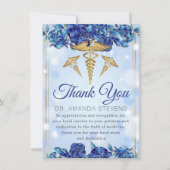 Funkelnd Eleganter Arzt | Krankenversicherung Dank Dankeskarte (Vorderseite)