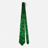 Funkelnd Emerald Green Glitzer Patterns Wedding Krawatte (Vorderseite)