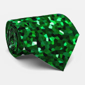 Funkelnd Emerald Green Glitzer Patterns Wedding Krawatte (Gerollt)