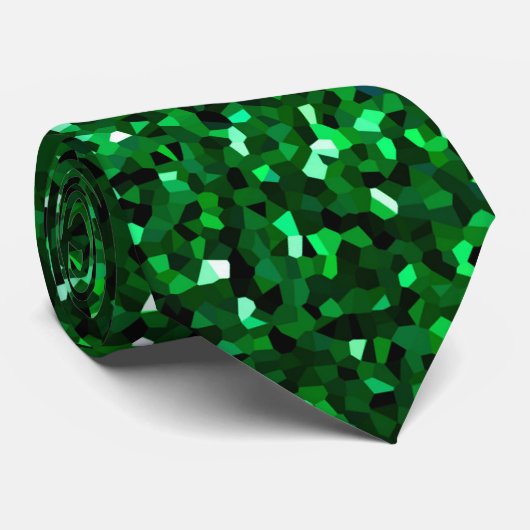 Funkelnd Emerald Green Glitzer Patterns Wedding Krawatte (Gerollt)