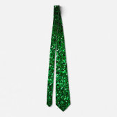 Funkelnd Emerald Green Glitzer Patterns Wedding Krawatte (Rückseite)