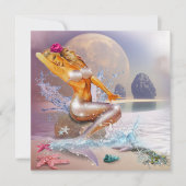Funkelnd Fantasy Mermaid Flat Card (Vorderseite)