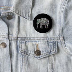 Funkelnd farbenfrohe Silbermosaikfigur anpassen Button