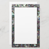 Funkelnd farbiges Silbermosaik Briefpapier (Vorne/Hinten)