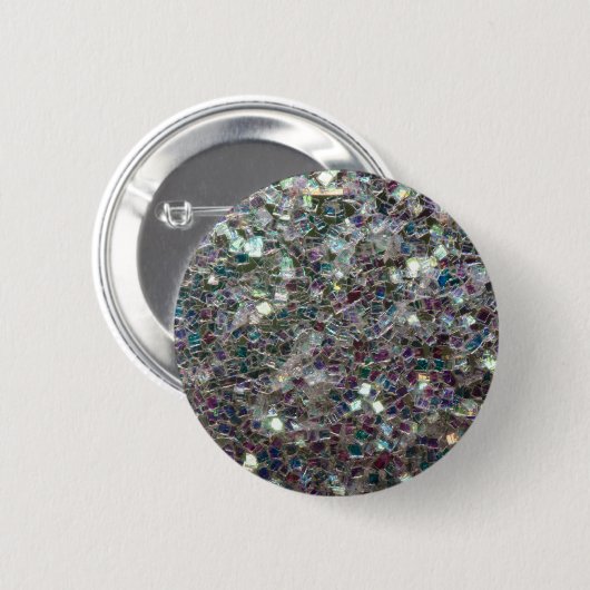 Funkelnd farbiges Silbermosaik Button (Vorne & Hinten)
