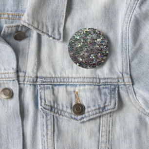 Funkelnd farbiges Silbermosaik Button