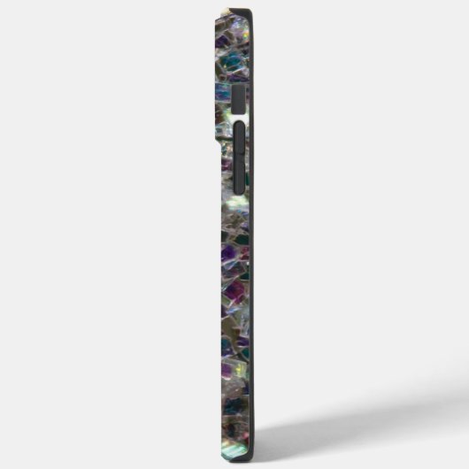 Funkelnd farbiges Silbermosaik Case-Mate iPhone Hülle (Rückseite / Links)
