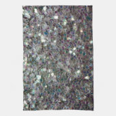Funkelnd farbiges Silbermosaik Geschirrtuch (Vertikal)