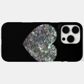 Funkelnd farbiges Silbermosaik Herz Case-Mate iPhone Hülle (Rückseite (Horizontal))