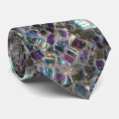 Funkelnd farbiges Silbermosaik Krawatte (Gerollt)