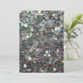 Funkelnd farbiges Silbermosaik personalisieren Einladung (Stehend Vorderseite)