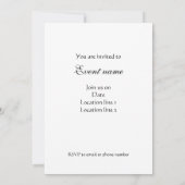 Funkelnd farbiges Silbermosaik personalisieren Einladung (Rückseite)