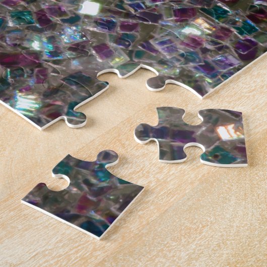 Funkelnd farbiges Silbermosaik Puzzle (Seite)