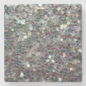 Funkelnd farbiges Silbermosaik Steinuntersetzer (Vorderseite)