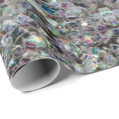 Funkelnd farbiges Silbermosaik v4 (Mandala) Geschenkpapier (Rolleneckpunkt)