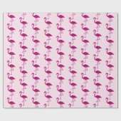 Funkelnd Flamingo-Glitzer-Muster pink Geschenkpapier (Flach)