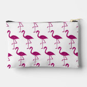 Funkelnd Flamingo-Imitate mit heißrosa Glitzern Mo Zubehörtasche (Rückseite)