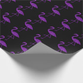 Funkelnd Flamingo Lila Glitzer Glitzern Muster Geschenkpapier (Ecke)