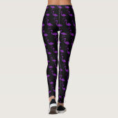 Funkelnd Flamingo Lila Glitzer Glitzern Muster Leggings (Rückseite)