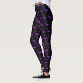 Funkelnd Flamingo Lila Glitzer Glitzern Muster Leggings (Links)