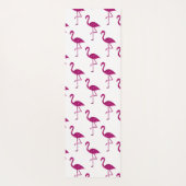 Funkelnd Flamingo Rosa Glitzer Glitzern Monogramm Yogamatte (Rückseite)
