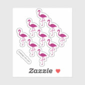 Funkelnd Flamingo Rosa Glitzer Glitzern Muster Aufkleber (Blatt)