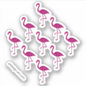 Funkelnd Flamingo Rosa Glitzer Glitzern Muster Aufkleber (Vorderseite)