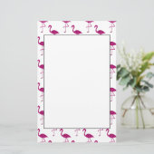 Funkelnd Flamingo Rosa Glitzer Glitzern Muster Briefpapier (Stehend Vorderseite)
