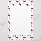 Funkelnd Flamingo Rosa Glitzer Glitzern Muster Briefpapier (Vorderseite)