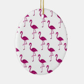 Funkelnd Flamingo Rosa Glitzer Glitzern Muster Keramik Ornament (Rechts)