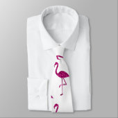 Funkelnd Flamingo Rosa Glitzer Glitzern Muster Krawatte (Gebunden)