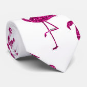 Funkelnd Flamingo Rosa Glitzer Glitzern Muster Krawatte (Gerollt)