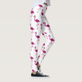 Funkelnd Flamingo Rosa Glitzer Glitzern Muster Leggings (Rechts)